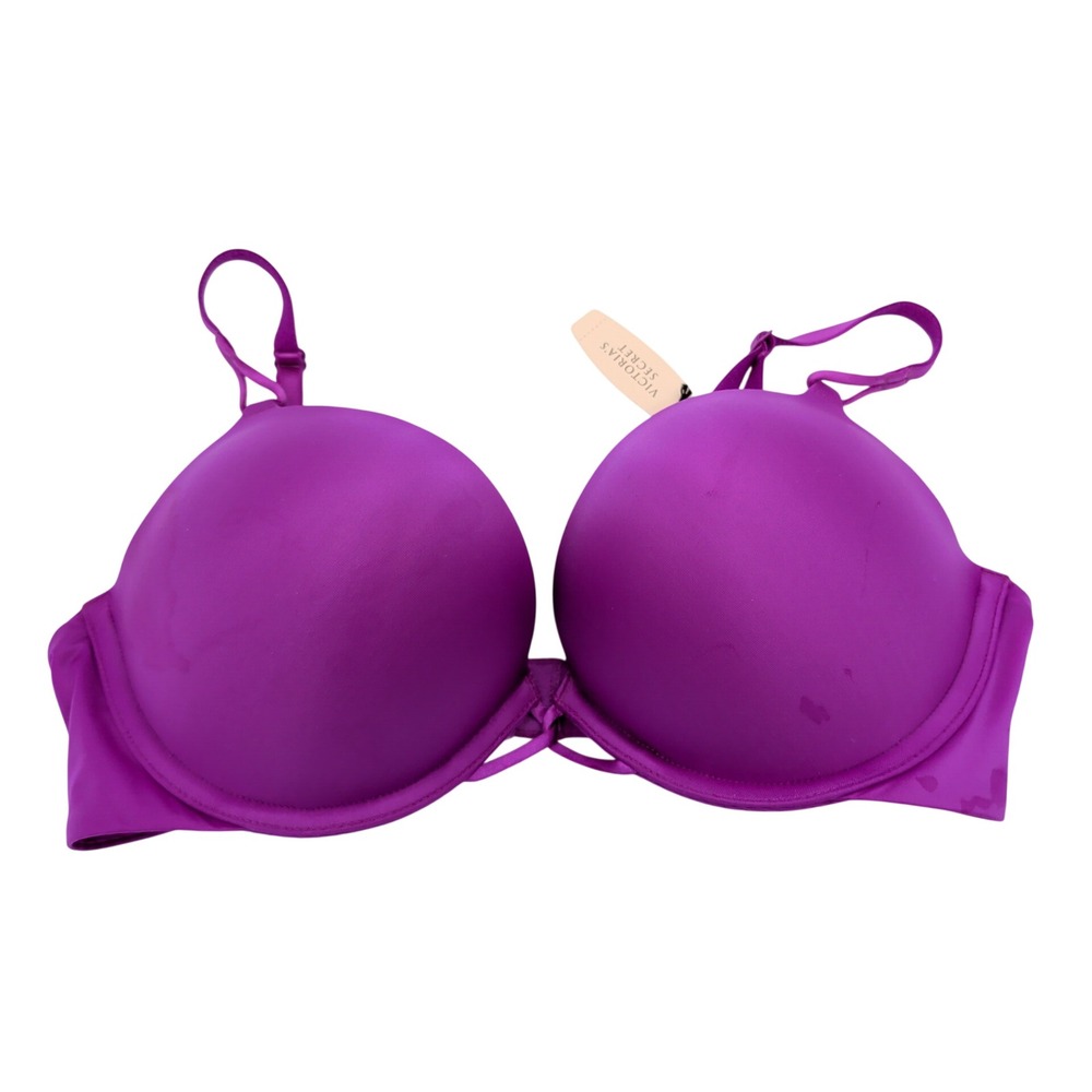 Victorias Secret Miraculous Plunge Push-Up Bra Purple 36B 247634-LL3 NEW